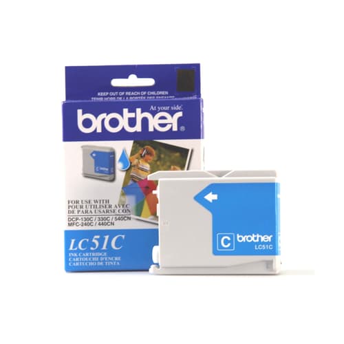 Brother LC51CS Innobella  Cyan Ink Cartridge, Standard Yield