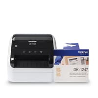 Brother R1100DK1247BUND Refurbished QL820NWB Wide Format Professional Label Printer and DK1247 Large Shipping Label Bundle