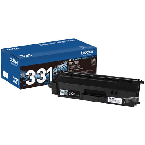 Brother TN331BK Black Toner Cartridge, Standard Yield