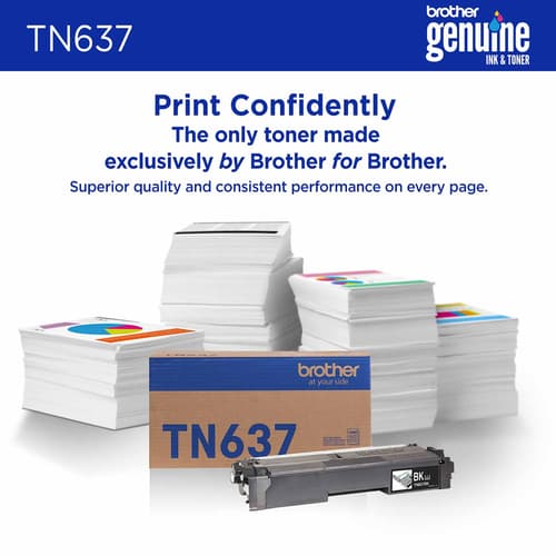 Brother Genuine TN637BK Ultra High Yield Black Toner Cartridge