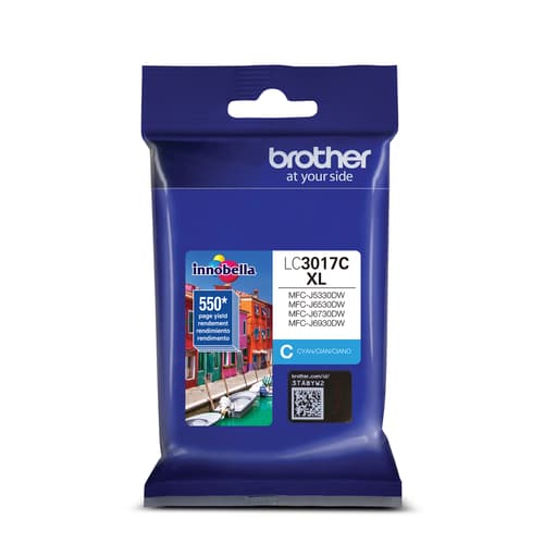 Brother LC3017CS Innobella  Cyan Ink Cartridge, High Yield