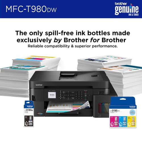 Brother INKvestment Tank MFC-T980DW Wireless and Ethernet Colour Inkjet All-in-One Printer with Multipurpose Tray