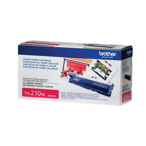 Brother TN210M Magenta Toner Cartridge, Standard Yield