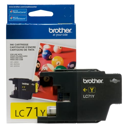 Brother LC71YS Innobella Yellow Ink Cartridge, Standard Yield