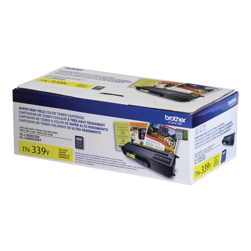 Brother TN339Y Yellow Toner Cartridge, High Yield