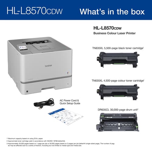 Brother HL-L8570CDW Business Colour Laser Printer with Advanced Security Features and Low Total Cost of Ownership