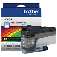 Brother Genuine LC406BKS INKvestment Tank Standard-Yield Black Ink Cartridge