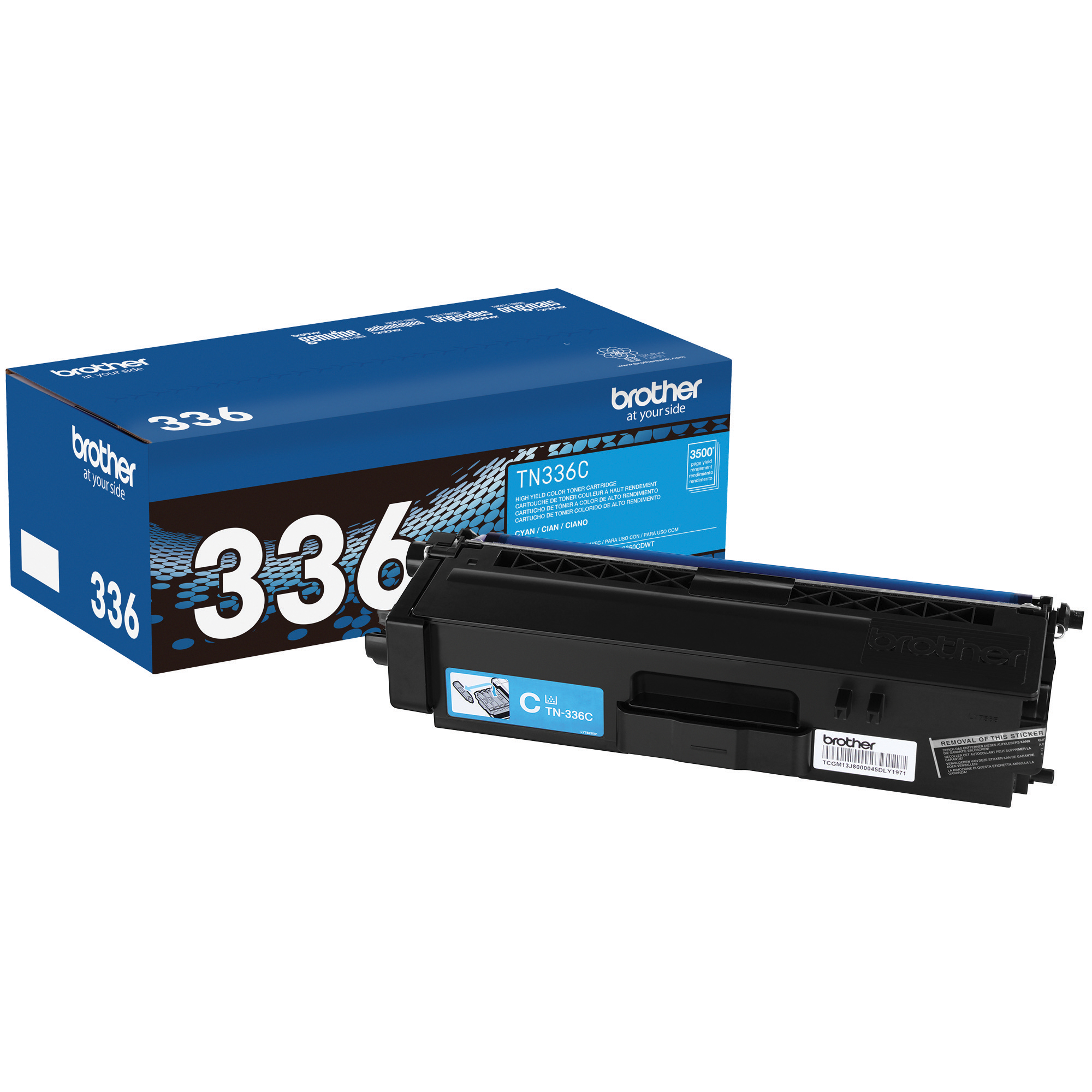 Brother TN336C Cyan Toner Cartridge, High Yield