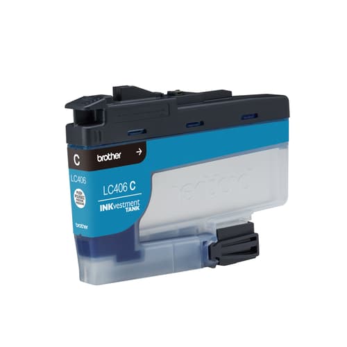 Brother Genuine LC406CS Standard-Yield Cyan Ink Cartridge