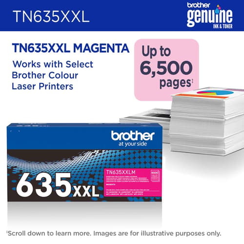 Brother Genuine TN635XXLM Super High Yield Magenta Toner Cartridge