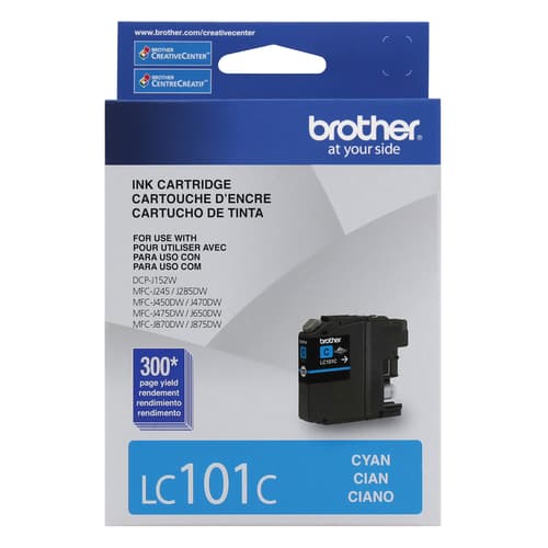 Brother LC101CS Innobella  Cyan Ink Cartridge, Standard Yield