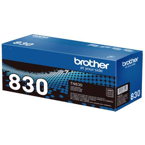 Brother Genuine TN830 Standard Yield Black Toner Cartridge for up to 1,200 Pages