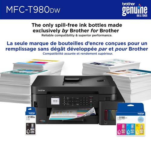 Brother INKvestment Tank MFC-T980DW Wireless and Ethernet Colour Inkjet All-in-One Printer with Multipurpose Tray