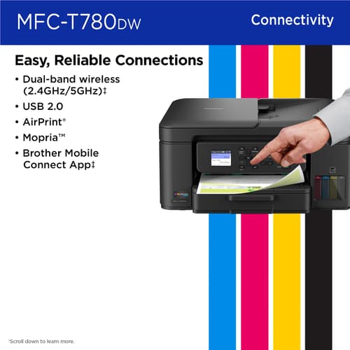 Brother INKvestment Tank MFC-T780DW Wireless Colour Inkjet All-in-One with Duplex Printing and Up to 3 Years of In-Box Ink