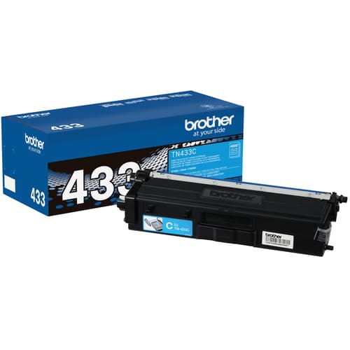 Brother TN433C Cyan Toner Cartridge, High Yield