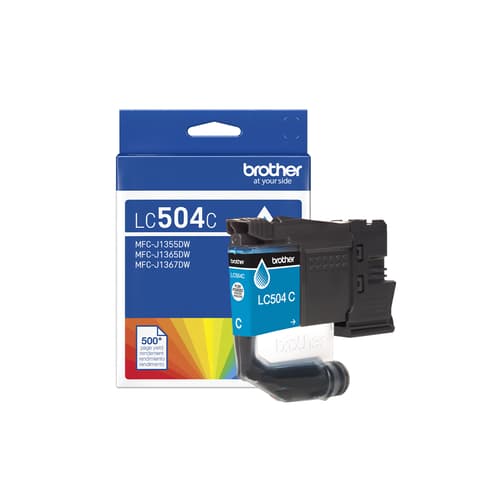 Brother Genuine LC504CS Standard Yield Cyan Ink Cartridge