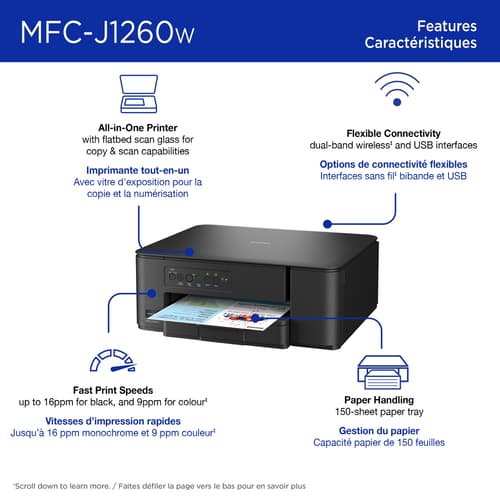 Brother Work Smart MFC-J1260W Wireless Colour Inkjet All-in-One Printer