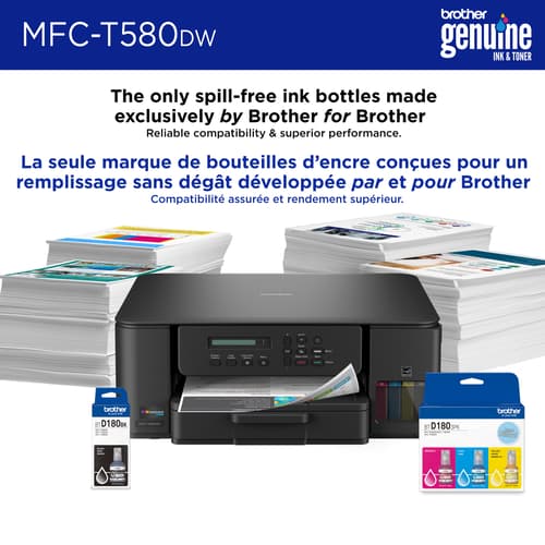 Brother INKvestment Tank MFC-T580DW Wireless Colour Inkjet All-in-One Printer with up to 3 Years of In-Box Ink