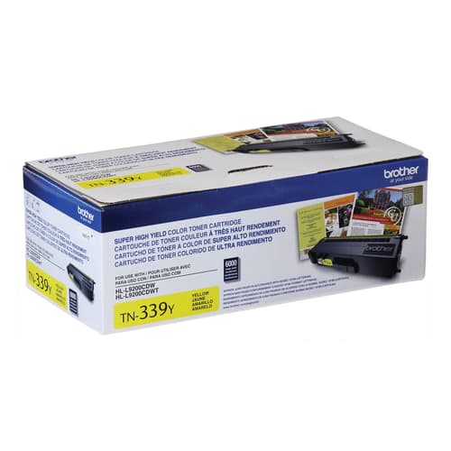 Brother TN339Y Yellow Toner Cartridge, High Yield