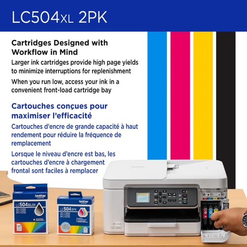 Brother Genuine LC504XL2PKS Twin Pack High Yield Black Ink Cartridges