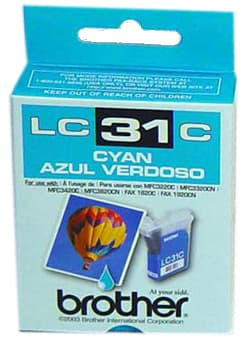 Brother LC31C Innobella  Cyan Ink Cartridge, Standard Yield