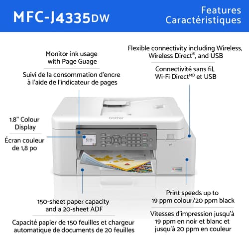 Brother INKvestment Tank MFC-J4335DW All-in-One Colour Inkjet Printer