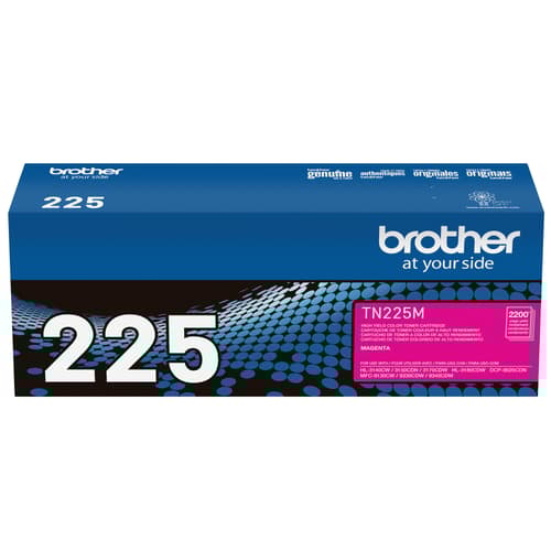 Brother TN225M Magenta Toner Cartridge, High Yield