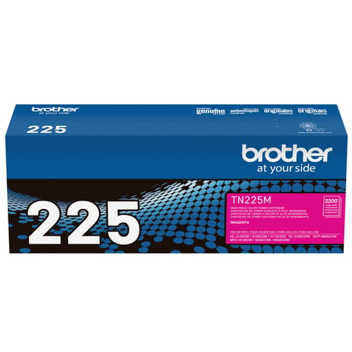 Brother TN225M Magenta Toner Cartridge, High Yield