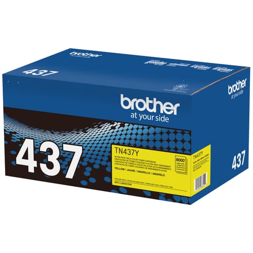 Brother Genuine TN437Y Ultra High‐Yield Yellow Toner Cartridge