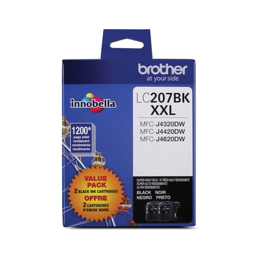 Brother LC2072PKS 2-Pack of Innobella  Black Ink Cartridges, Super High Yield (XXL Series)