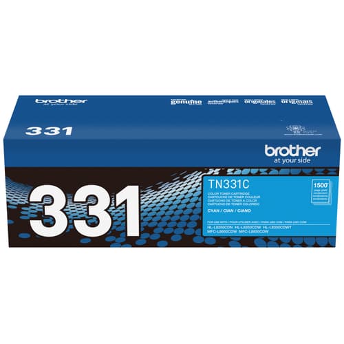 Brother TN331C Cyan Toner Cartridge, Standard Yield