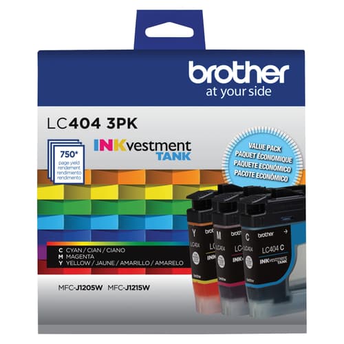 Brother Genuine LC4043PKS Standard-Yield Colour Ink Cartridge 3-Pack