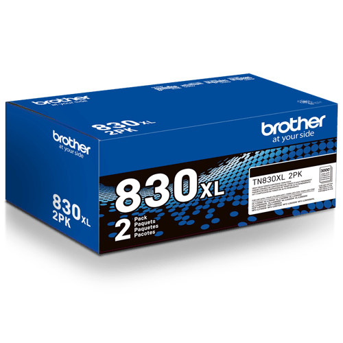 Brother Genuine TN830XL2PK High Yield Black Toner Cartridge 2-Pack for up to 6,000 Pages