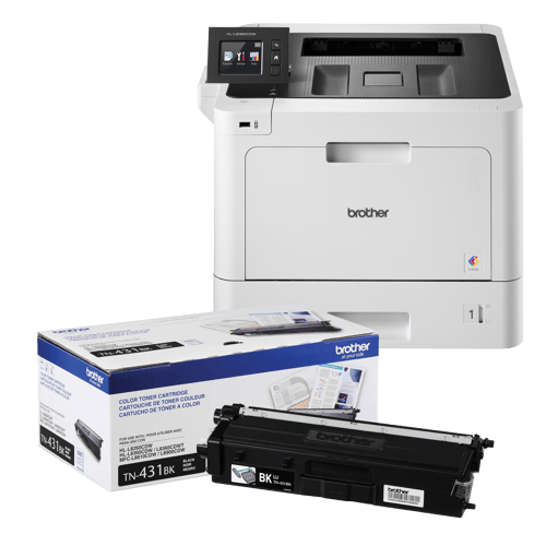 BUNDLE - Brother RHL-L8360CDW Refurbished Business Colour Laser Printer and TN431BK Black Toner Cartridge