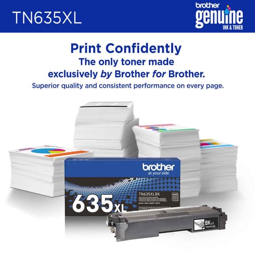 Brother Genuine TN635XLBK High Yield Black Toner Cartridge