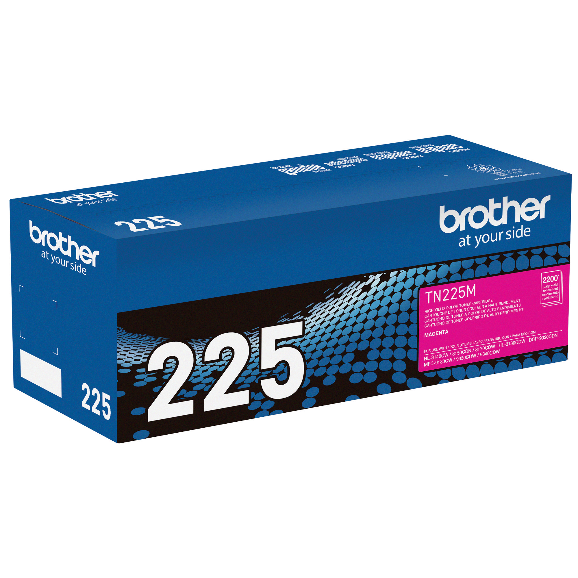 Brother MFC-9340CDW (TN225M) Magenta High Yield Toner Cartridge (2,200  Yield)