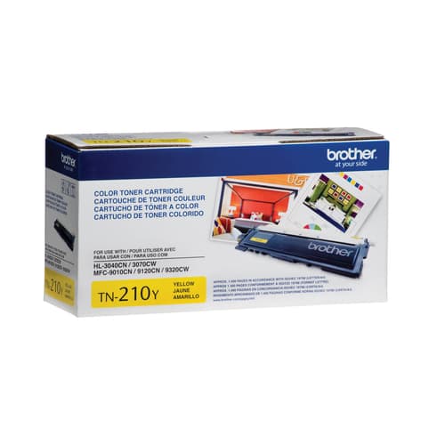 Brother TN210Y Yellow Toner Cartridge, Standard Yield