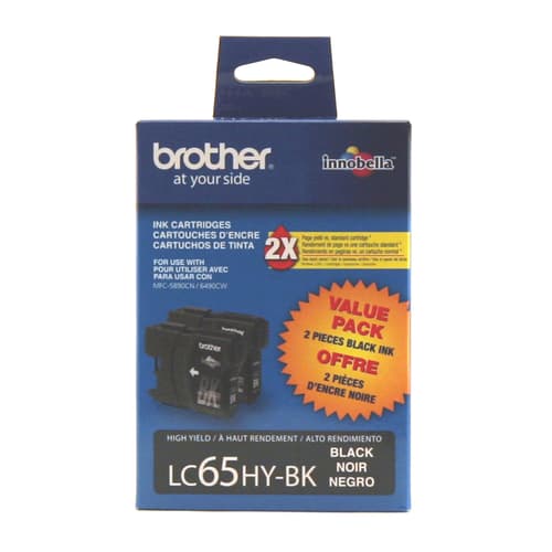 Brother LC652PKS Innobella  Black Ink Cartridges, High Yield - 2 PKS