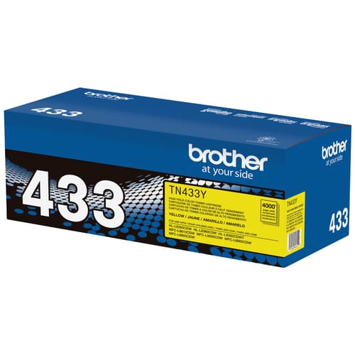 Brother TN433Y Yellow Toner Cartridge, High Yield