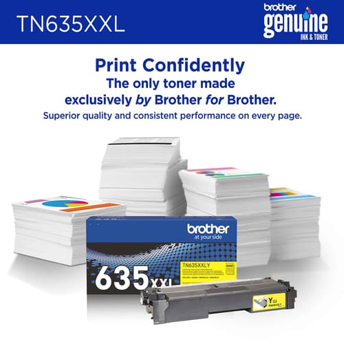 Brother Genuine TN635XXLY Super High Yield Yellow Toner Cartridge
