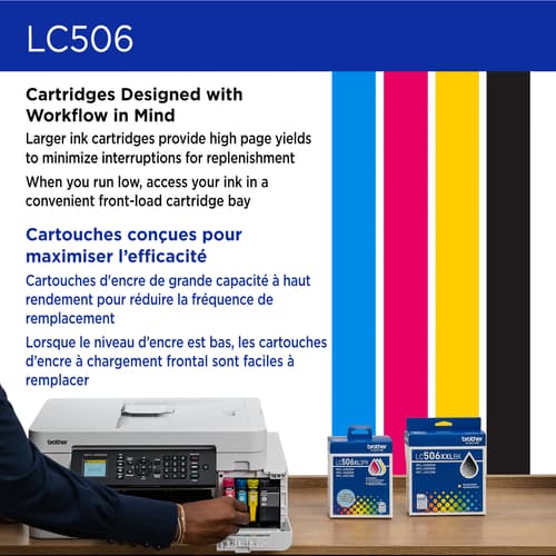 Brother Genuine LC506CS Standard Yield Cyan Ink Cartridge