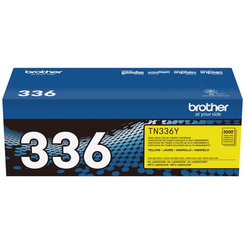 Brother TN336Y Yellow Toner Cartridge, High Yield