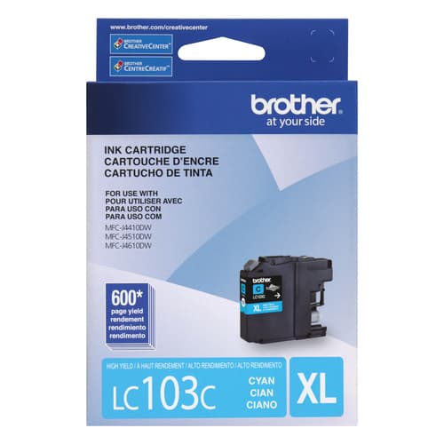 Brother LC103CS Innobella  Cyan Ink Cartridge, High Yield (XL Series)