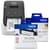 Brother QL800 label printer with DK1201 standard address paper labels and DK2205 black on white paper tape bundle