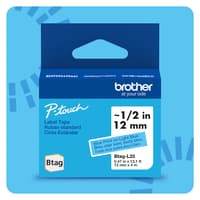 Brother Genuine BTAGL33 Non-Laminated Tape for P-touch Label Makers, Blue on Light Blue – 12 mm wide x 4 m long