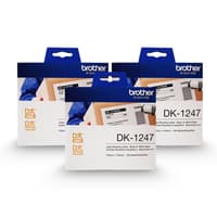 Brother Genuine DK12473PKBUND DK1247 Black on White Large Paper Shipping Labels for QL Label Printers   3 x 180-Label Rolls