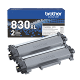 Brother Genuine TN830XL2PK High Yield Black Toner Cartridge 2-Pack for up to 6,000 Pages