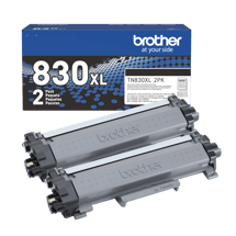 Brother Genuine TN830XL2PK High Yield Black Toner Cartridge 2-Pack for up to 6,000 Pages