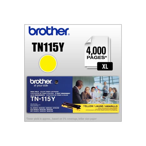 Brother TN115Y Yellow Toner Cartridge, High Yield