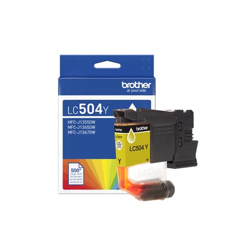 Brother Genuine LC504YS Standard Yield Yellow Ink Cartridge